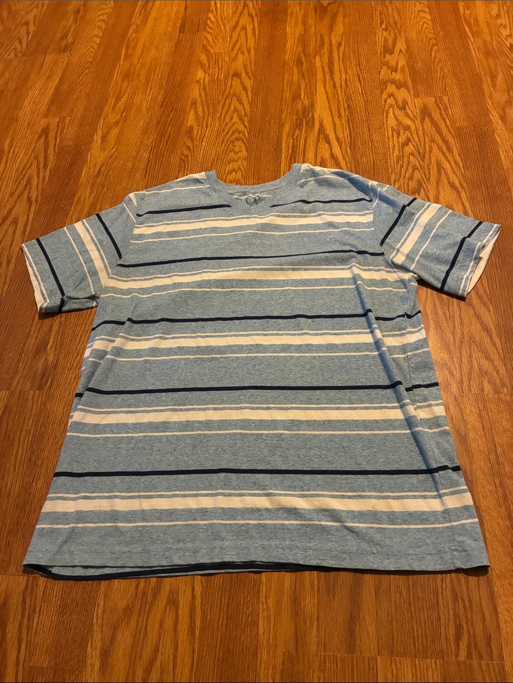 OP Light Blue Short Sleeve Striped Tee